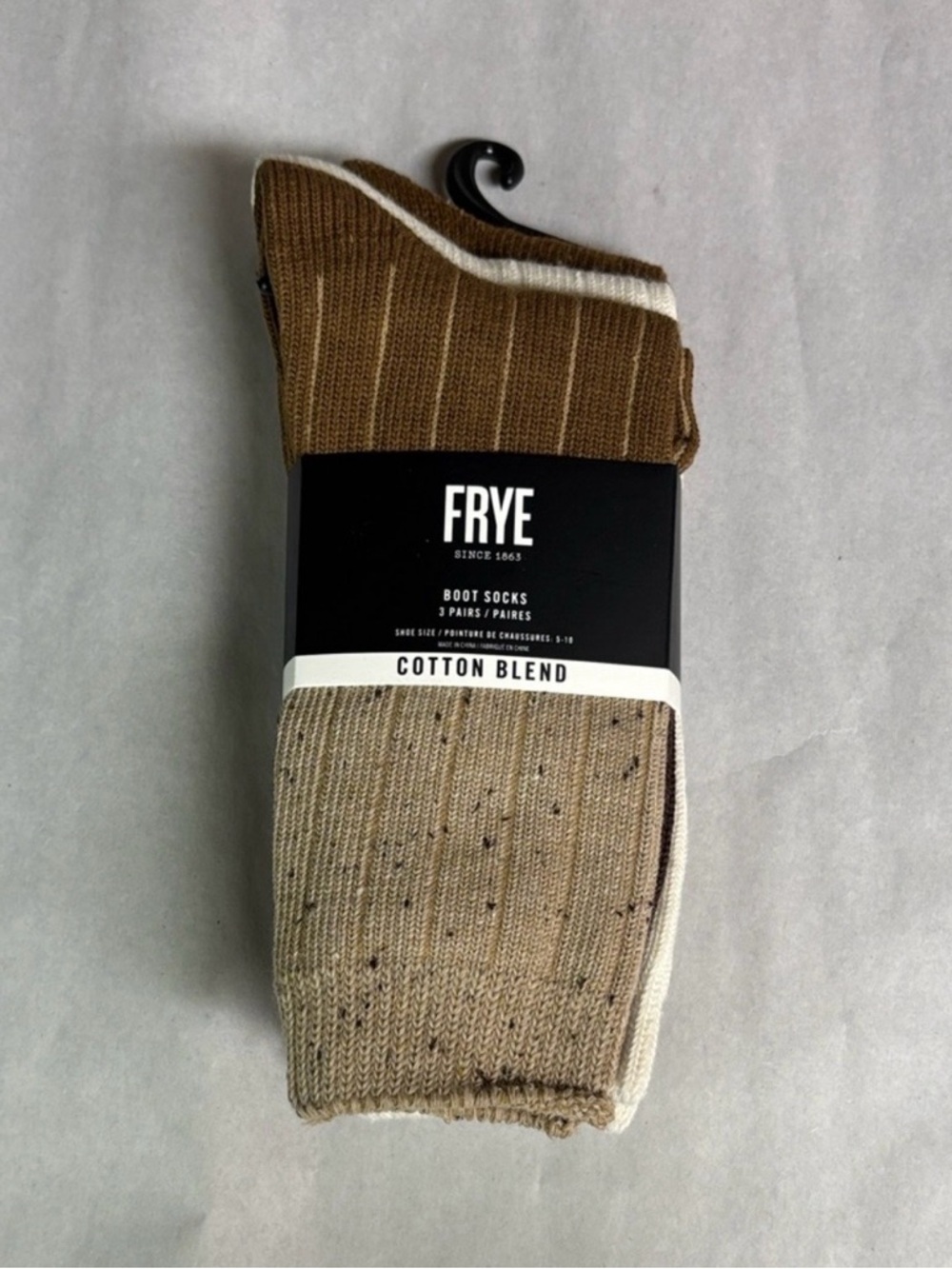 New Frye Socks Women’s 3 Pair Brown & Tan Cotton Blend Boot Sock Casual Active - Picture 12 of 12